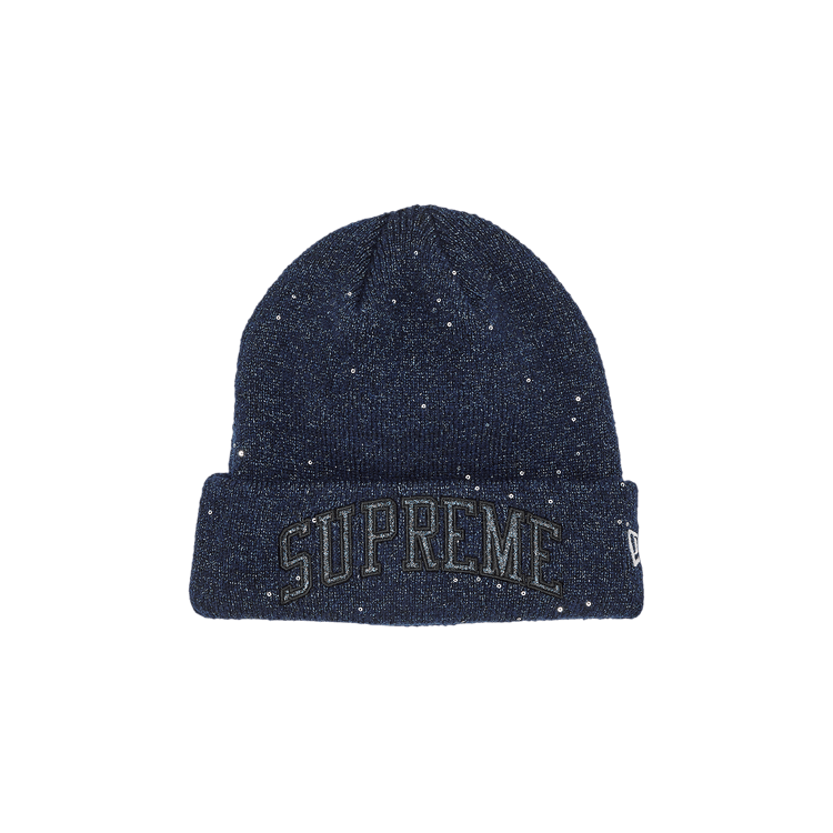 Supreme x New Era Metallic Arc Beanie 'Navy'