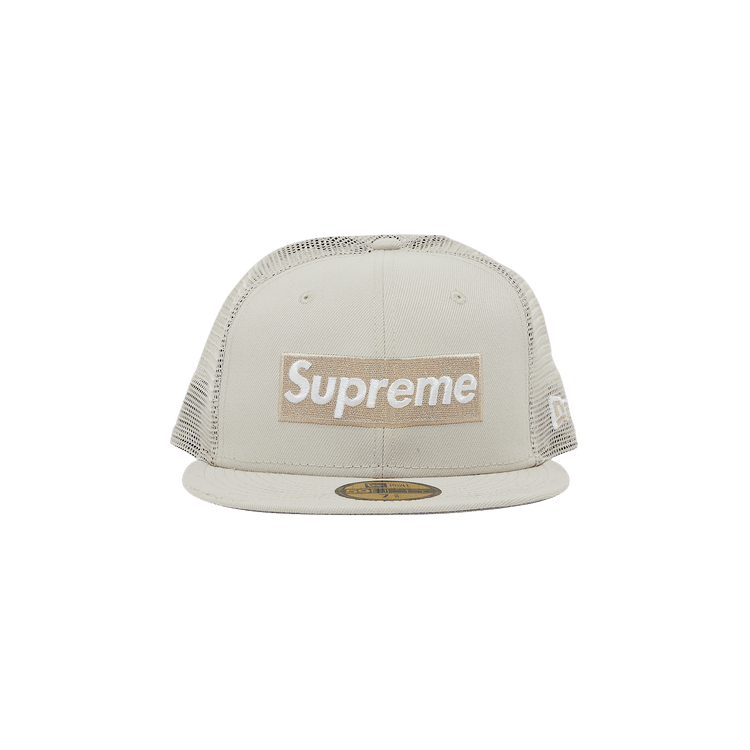 Supreme x New Era Box Logo Mesh Back 'Stone'