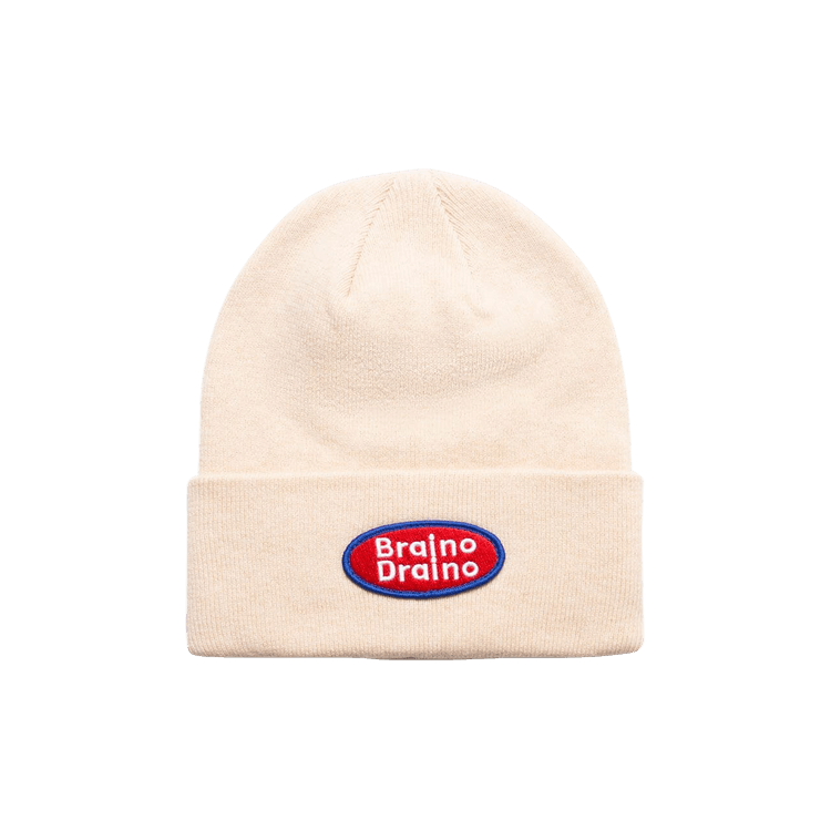Brain Dead Braino Draino Wool Beanie 'Cream'