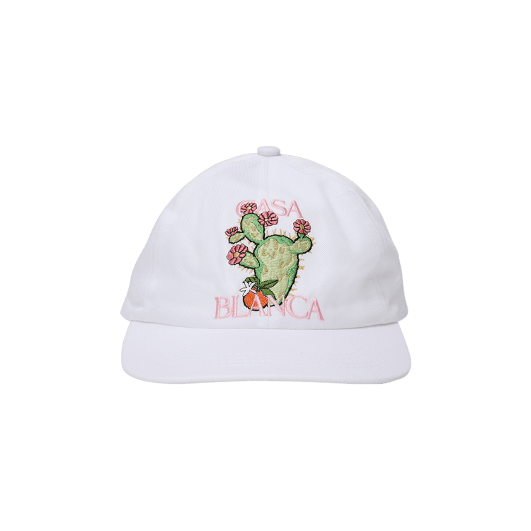 Casablanca Embroidered Cap 'Cactus Et Orange'