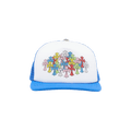 Chrome Hearts Multicolor Cross Trucker Hat 'Blue/White'