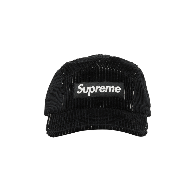 Supreme 2-Tone Corduroy Camp Cap 'Black'
