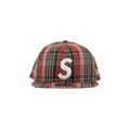 Supreme Metallic Plaid S Logo New Era 'Red'