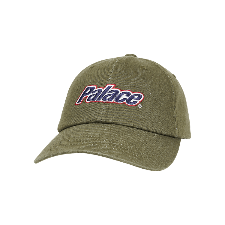 Palace Lowercase Washed Denim 6 Panel 'Olive'