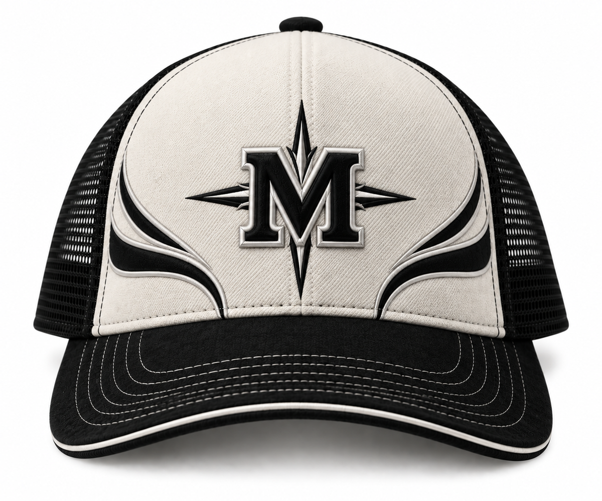 Marcelia Nova Star Trucker — Black & White