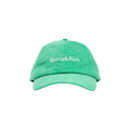 Sporty & Rich Serif Logo Corduroy Hat 'Verde/Cream'