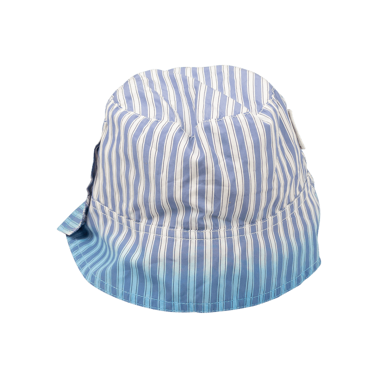 Marni Dip Dyed Poplin Stripe Hat 'Blue'