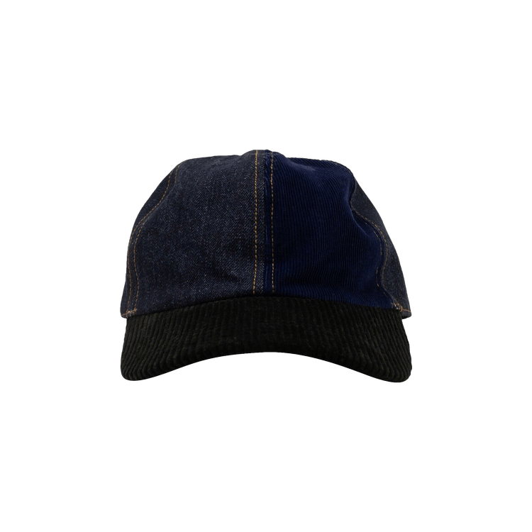 Marni Corduroy and Denim Cap 'Multicolor'