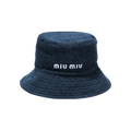 Miu Miu Washed Denim Bucket Hat 'Blue/White'