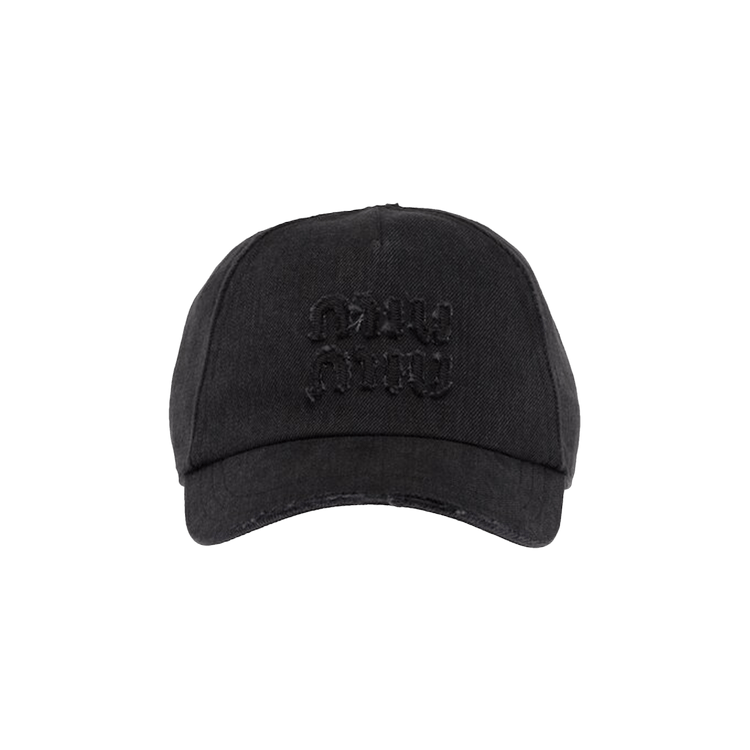 Miu Miu Denim Baseball cap 'Black'