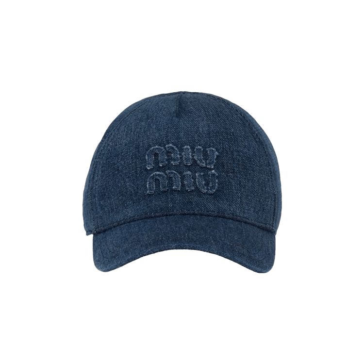 Miu Miu Denim Baseball cap 'Navy'