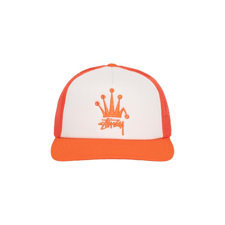 Stussy Crown Stock Trucker Cap 'Orange'