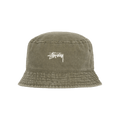 Stussy Washed Stock Bucket Hat 'Olive'