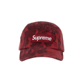 Supreme Flames Jacquard Denim Camp Cap 'Washed Red'