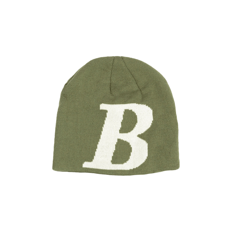 Bricks & Wood B Logo Skully Beanie 'Green'