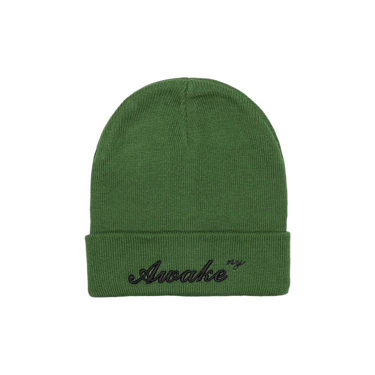 Awake NY Script Logo Beanie 'Dark Green'
