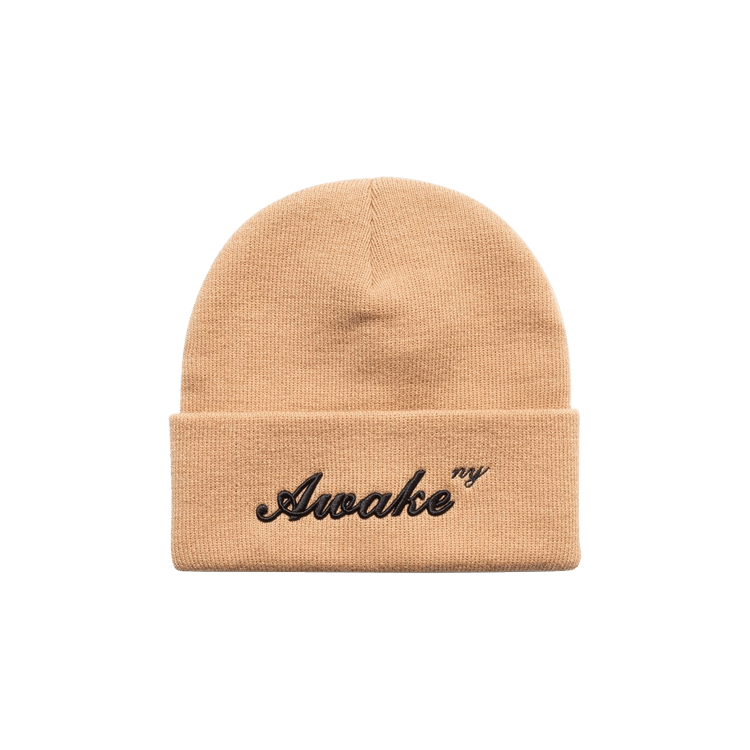 Awake NY Script Logo Beanie 'Latte'