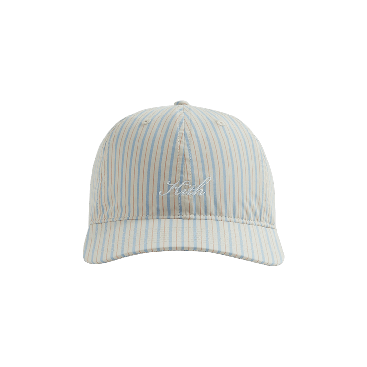 Kith Striped Poplin Cap 'Pebble'