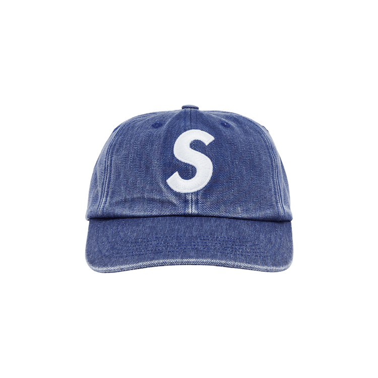 Supreme Pigment Canvas S Logo 6-Panel 'Navy'