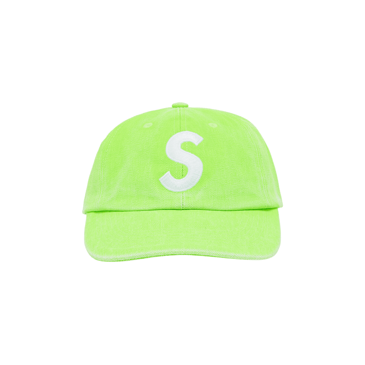 Supreme Pigment Canvas S Logo 6-Panel 'Lime'