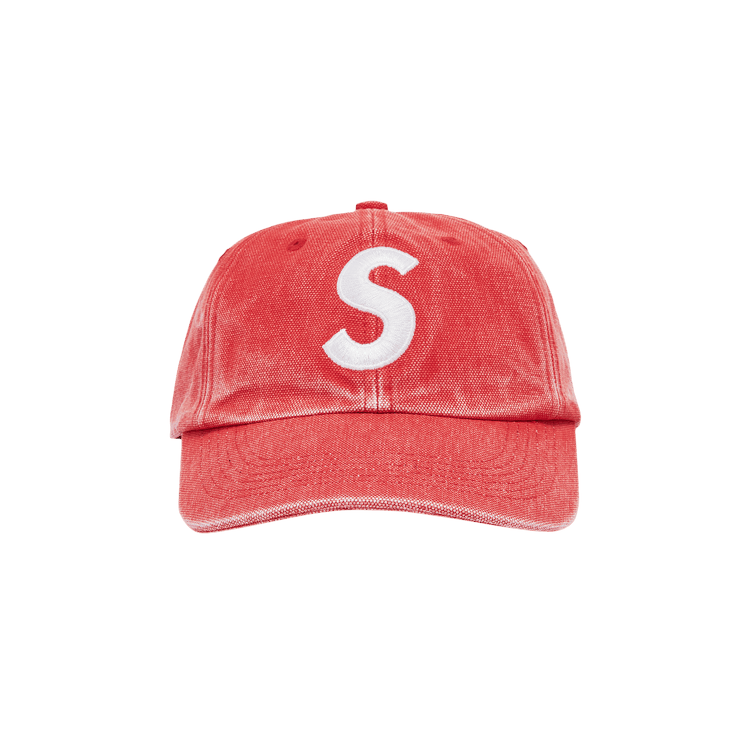 Supreme Pigment Canvas S Logo 6-Panel 'Red'