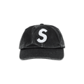 Supreme Pigment Canvas S Logo 6-Panel 'Black'