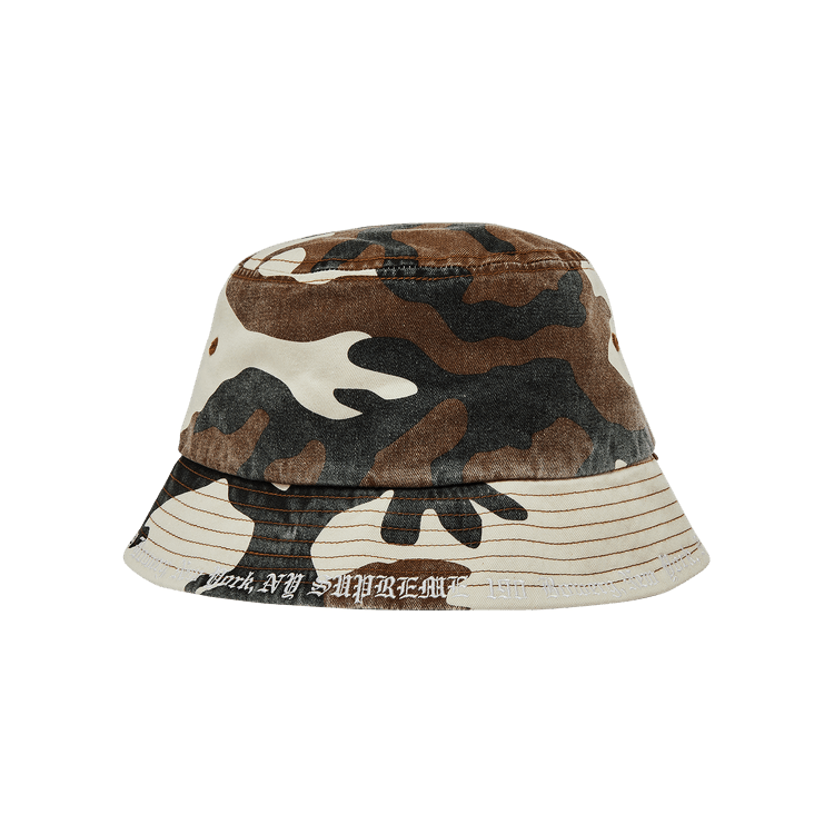 Supreme Embroidered Brim Crusher 'Brown Camo'