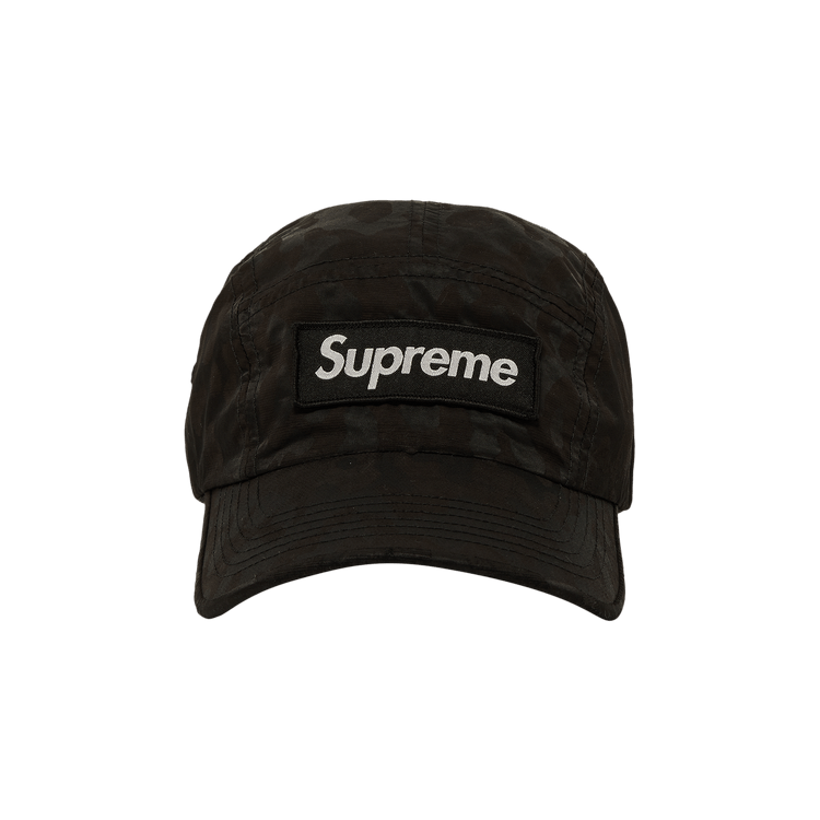 Supreme Overdyed Camo Nylon Camp Cap 'Black'