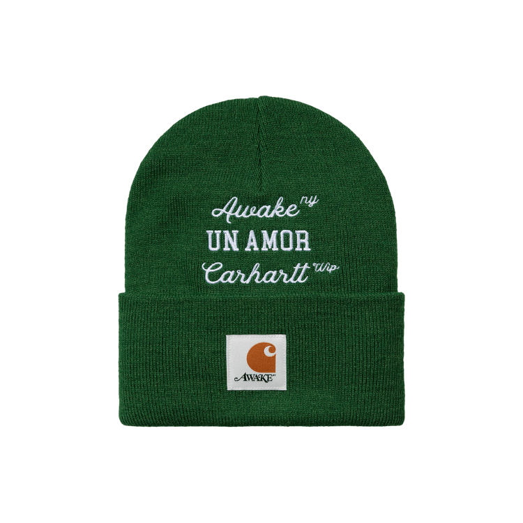 Carhartt WIP x Awake NY Un Amor Beanie 'Dark Green/White'