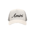 Amiri Script Trucker Hat 'Alabaster'