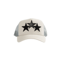 Amiri 3 Star Trucker Hat 'Alabaster'