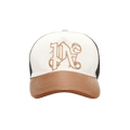 Palm Angels Monogram Trucker Hat 'Beige/Off White'