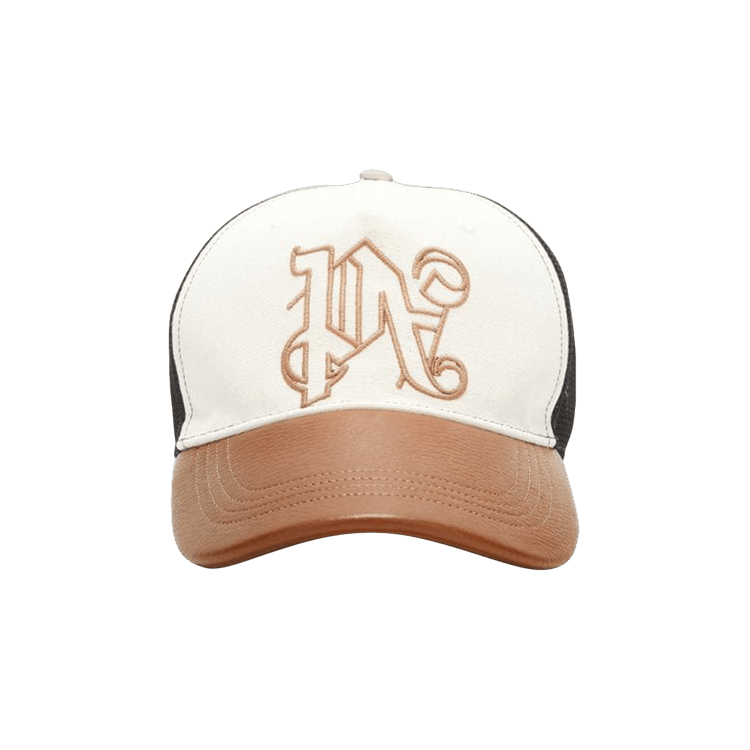 Palm Angels Monogram Trucker Hat 'Beige/Off White'