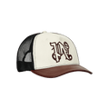 Palm Angels Monogram Trucker Hat 'Bordeaux/Off White'