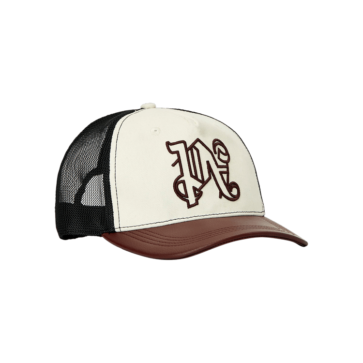 Palm Angels Monogram Trucker Hat 'Bordeaux/Off White'