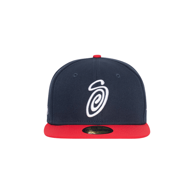 Stussy Curly S 59Fifty New Era Cap 'Navy/Red'