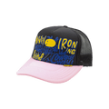 Kapital Coneycowbowy Trucker Cap 'Charcoal Grey/Pink'
