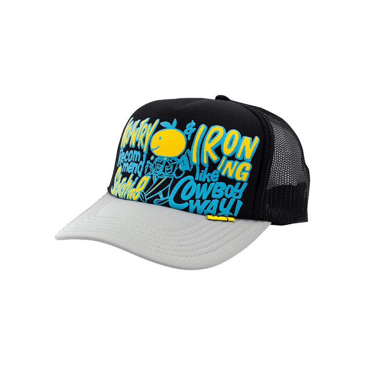 Kapital Coneycowbowy Trucker Cap 'Black/Grey'