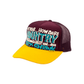 Kapital Kountry Dirty Shrink Trucker Cap 'Burgundy/Gold'