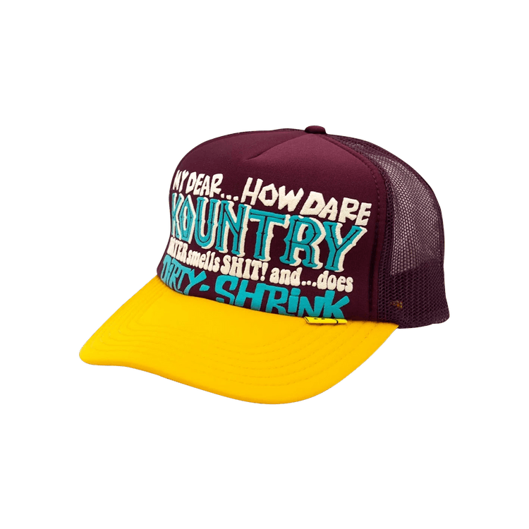 Kapital Kountry Dirty Shrink Trucker Cap 'Burgundy/Gold'