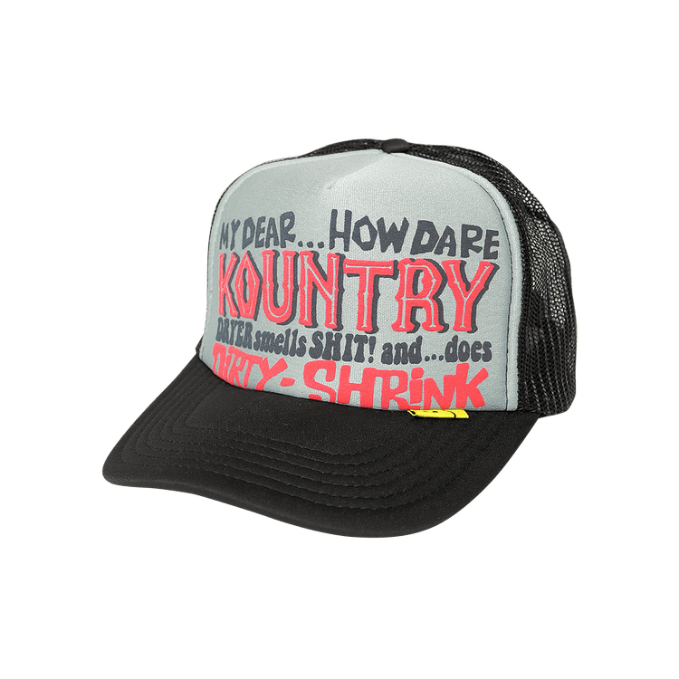 Kapital Kountry Dirty Shrink Trucker Cap 'Grey/Black'