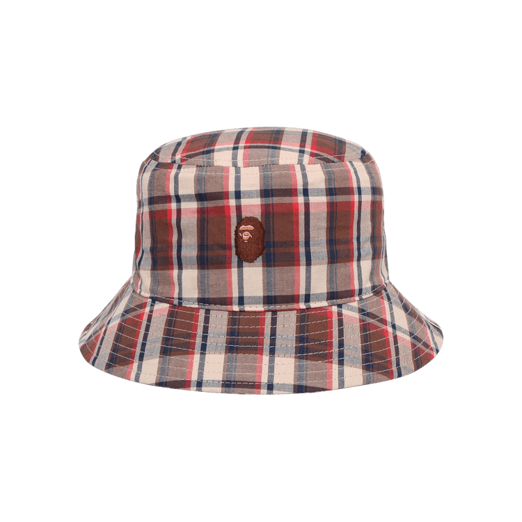 BAPE Mini Check Bucket Hat 'Red'