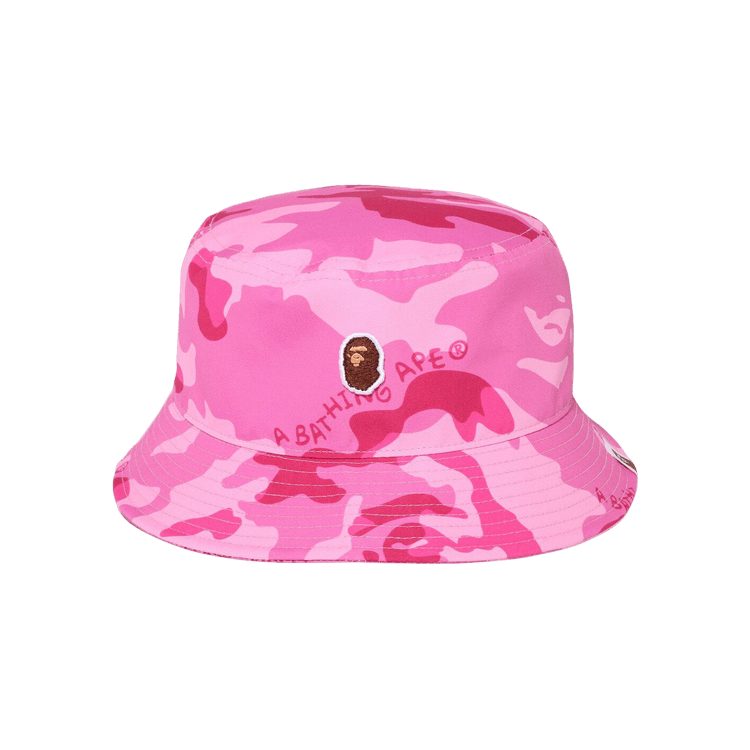 BAPE Woodland Camo Bucket Hat 'Pink'
