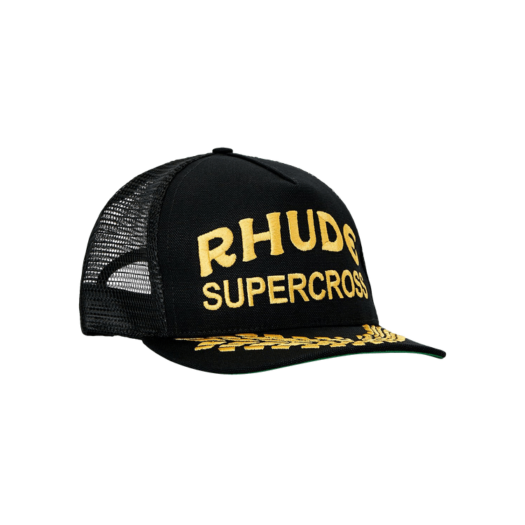 Rhude Canvas Supercross Trucker Hat 'Black'