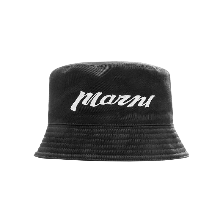 Marni Embroidered Logo Bucket Hat 'Black'