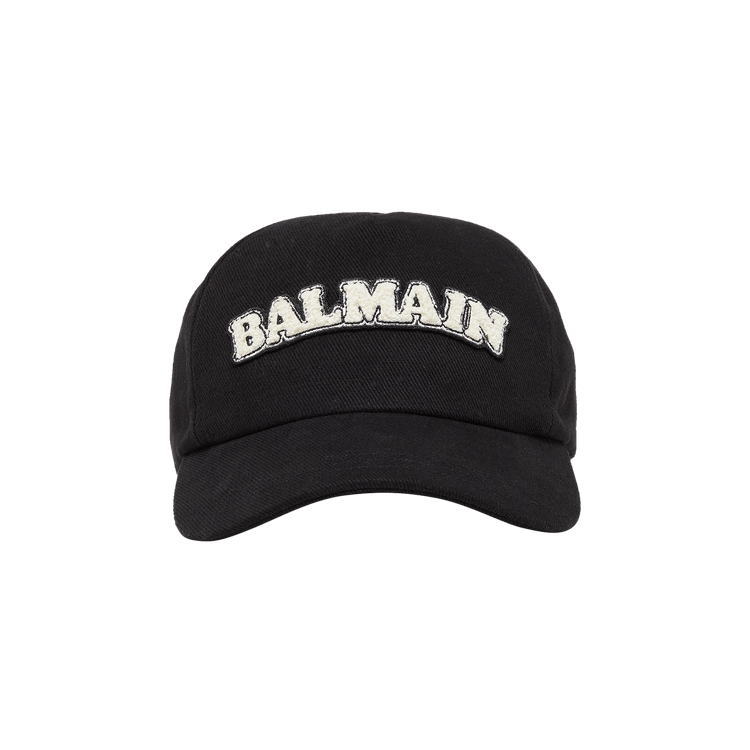 Balmain Embroidered Cap 'Black/Ivory'