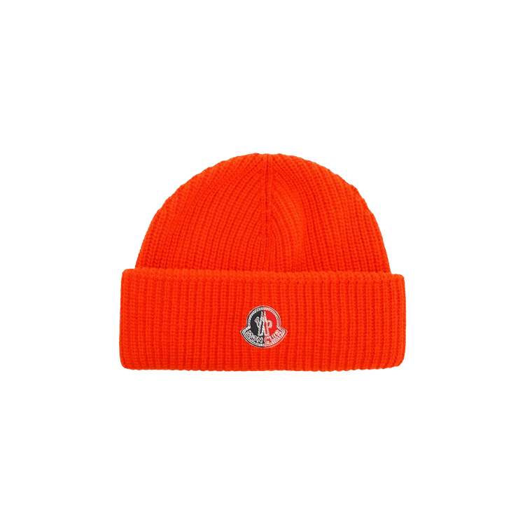 Moncler Genius Logo Patch Roll Beanie 'Red'
