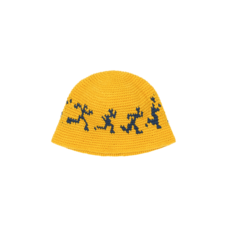 KidSuper Running Guys Crochet Hat 'Golden'