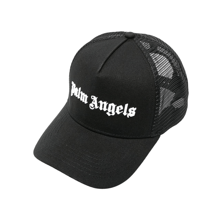 Palm Angels Logo Trucker Cap 'Black/White'
