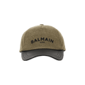 Balmain Logo Embroidered Cap 'Kaki/Black'